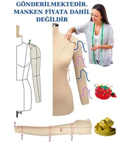 Resim Manken İstanbul Sünger Komple Iğne Batabilen Seyyar Sol Taraf 36/38/40 Beden Uyumlu Prova Mankeni Kolu 