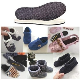 Resim 6 Çift Beyaz Yün Keçe Kaydırmaz Panduf Patik Tabanı 3Katlı 