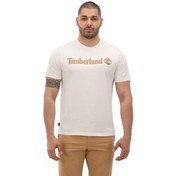 Resim Timberland Linear Logo Short Sleeve Tee Erkek T-Shirt Beyaz 