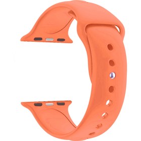 Resim Markacase Apple Watch Se Için 44 Mm Small Beden(s/m Size) Silikon Kordon(54 Renk) Nektarin 