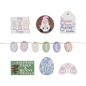 Resim Suntek Paskalya Katmanlı Tepsi Dekor Rustik Ahşap Süsler 