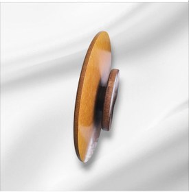 Resim Ahşap Vernikli Yuvarlak Döner Sunumluk Tepsi 