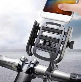 Resim Forzacase Bisiklet Motosiklet Scooter için Gidon Montajlı Metal Telefon Tutucu - FC686 