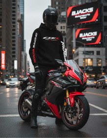 Resim BJACKS Motorsports Wear Honda Racing Motorcu Hoodie – Gücün ve Tutkunun Sembolü 