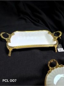 Resim Royking Elegance Dikdörtgen Sunum Tabak Gold 43cm Pcl 007 