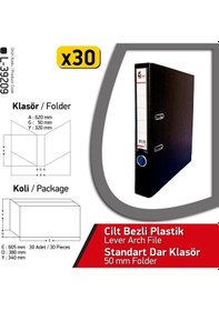 Resim Laçin Klasör Siyah Dar 30 Adet 1 Koli 