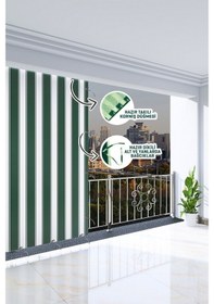 Resim Balkon Perdesi, 200 X 250 Yeşil Renkli. Balkon Perdesi-200 X 250-Yeşil 