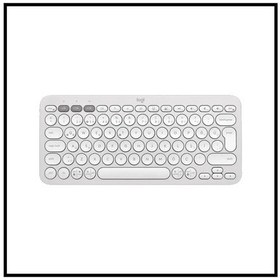 Resim Logıtech K380s, Pebble Keys 2, Beyaz, 920-011860, Bluetooth, Türkçe, Q, Multimedya, Mini Klavye 