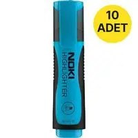 Resim Noki 9000M Fosforlu Kalem 10 Adet - Mavi 