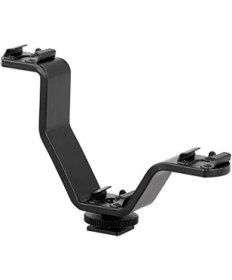 Resim Storemax Için V Bracket Üç Girişli Flaş, Led, Mikrofon Tutucu Ufak 