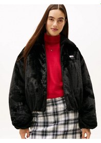 Resim Tommy Hilfiger Tjw Suni Kürk Kadın Siyah Ceket Dw0dw21669bds Siyah 