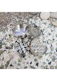 Resim Silver 52 MM 4 Katlı Grinder Herbal Öğütücüsü Parçalayıcı Rb84slv 