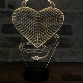 Resim Devil Love Figürlü Dekoratif Hediye Led Masa Lambası | BYLAMP 