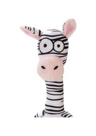 Resim Köpek Oyuncağı, Sesli, Zebra, Peluş, Siyah/beyaz, 33x10x9cm 