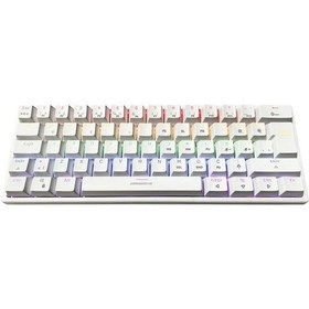 Resim GameBooster GB-G11 GHOST Rainbow Beyaz Mekanik Gaming Klavye 