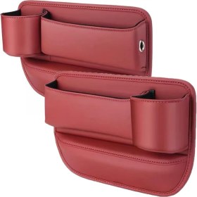 Resim Eddyscale Deri Ayarlanabilir Araba Koltuğu Boşluk Dolgu Saklama Kutusu Cep Telefonu Gözlük Anahtar Kartları Için (Yurt Dışından) 