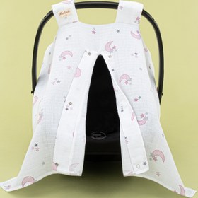 Resim Puset Örtüsü - Tek Taraflı - Pembe Ay 