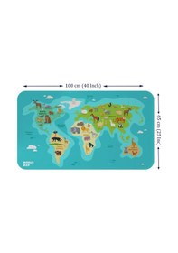 Resim Eğitici Dünya Haritası Dünya Atlası Çocuk Ve Bebek Odası Duvar Sticker-60x105-3784 - Renkli Çok Renkli 