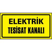 Resim izmirdenet Elektrik Tesisat Kanalı 17 X 35 Cm 2.6 Mm Pvc Uyarı Levhası 