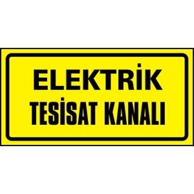Resim izmirdenet Elektrik Tesisat Kanalı 17 X 35 Cm 2.6 Mm Pvc Uyarı Levhası 