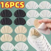 Resim 16 adet Kendinden Yapışkanlı Hafif Topuk Desteği - Kalın, Kaymaz, Şok Emici Tabanlar Yüksek Topuklar İçin. Siyah, Beyaz, Bej ve Gri Renklerde Nefes Alabilen, Rahat ve Konturlanmış Pedler Mevcut 