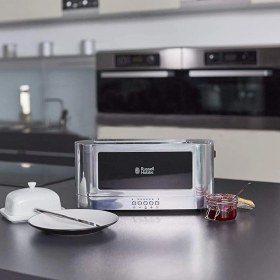 Resim Russell Hobbs 23380-56 Elegance Cam Ekmek Kızartma Makinesi, 2200 W, 2 Dilim, Paslanmaz Çelik, Gümüş 