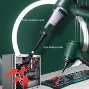 Resim Çift Emme ve Üfleme Modlarına Sahip Taşınabilir El Tipi Elektrikli Süpürge - USB Şarj Edilebilir, 1200mAh Lityum Pil, Ev, Araba ve Ofis Kullanımı İçin Kompakt Tasarım - Çok Yönlü Temizlik için Aksesuarlar Dahil, Araç Süpürgesi 