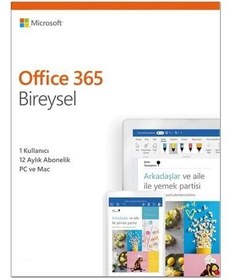 Resim Microsoft Office 365 Bireysel Türkçe Ofis Yazılımı (Kutu) QQ2-01770 