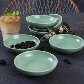 Resim Mat Açık Yeşil Halka Çerezlik/Sosluk 13cm 6 Adet 