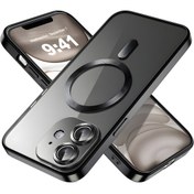 Resim Fibaks Apple Iphone 11 Uyumlu Kılıf Kamera Lens Korumalı Magsafe Şarj Kilifi Şeffaf Renkli Yumuşak Kapak 