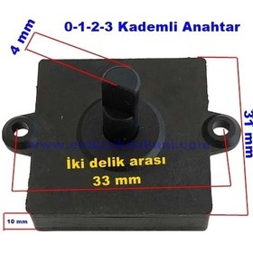 Resim Raks Çevirmeli Vantilatör Anahtarı 0-1-2-3 