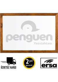 Resim Penguen Ahşap Çerçeve Dekoratif Laminat Yazı Tahtası 