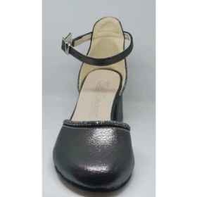 Resim Mini Women Miniwomen 771 Çocuk Taşlı Önü ve Arkası Kapalı Yan Açık Topuklu Abiye Ayakkabı Platin 