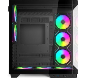 Resim Hyper Rocket V335R Atx 8 Argb Fan Siyah Oyuncu Kasası 