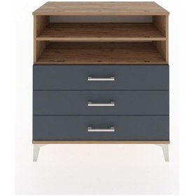 Resim Hyperion Şifonyer 2 Raflı 3 Çekmeceli 88x44x96 Çam-antrasit Çam 