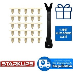 Resim Universal Klips Beyaz 7 5x16x18 25 Adet 