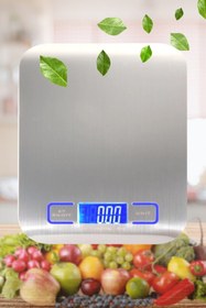 Resim HALL BREATHE Hassas Ölçüm Dijital Mutfak Tartısı, 5 Kg Kapasiteli, Led Ekran, Gri 