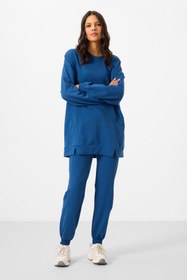 Resim TOMMYLIFE Parlament O Yaka Basic Oversize Kadın Eşofman Tunik Takım - 95347 