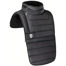 Resim Dashanshop Siyah Kalın Motosiklet Göğüs Ve Başlık - Çıkarılabilir Uzun Boyunluk, Polyester, Fermuarlı 