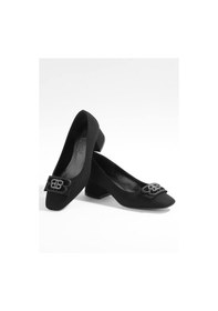 Resim Paris Shoes Paris Siyah Kadın Aksesuarlı Kısa Topuklu Ayakkabı A2-siyah Siyah 