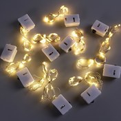 Resim 4 adet/10 adet LED Peri Işığı Pil ile Çalışan Işık Dizisi Gümüş Tel 201.17 Cm 20 LED Ateş Böceği Yıldızlı Gökyüzü Ay Işığı DIY Düğün, Parti, Yatak Odası, Avlu, Noel Atmosfer Işığı, Pasta, Çiçek Buketi Dekorasyonu İçin Uygundur 