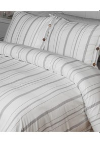 Resim Cotton Collection Çift Kişilik Çizgili Nevresim Seti Solinea Renkli 