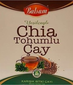 Resim Balsam Yeşilçaylı Chia Tohumlu Karışık Bitki Süzen Poşet Çay 40'lı 
