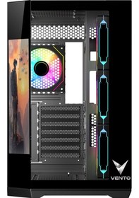 Resim Fsp Vg4206fsa 1000w 9,16 Lcd Ekran Gen5 Atx3.1 80+ Gold 4x120mm Rgb Fan Temperli Cam Usb 3.0 Mesh Atx Gaming Oyuncu Kasa 