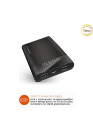 Resim Hypergear 12000 mAh Çift Çıkışlı Powerbank Siyah 