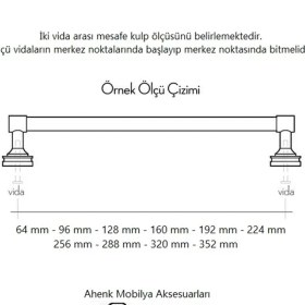 Resim Ahenk Lion 160 mm Siyah Zamak Kulp Dolap Çekmece Vestiyer Kulbu 