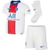 Resim Nike Paris Saint Germain Ss Away 2020/21 Bebek Form Takımı Cd4609 Beyaz 