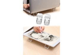 Resim TechnoStation Yeni Nesil Taşınabilir Portatif Tasarım Laptop Tablet Standı 2 Kademeli Yükseltme 2li 