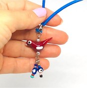 Resim Bordo Kuş Araba Nazarlık, Cam Aksesuar, Araba Nazar Süsü 