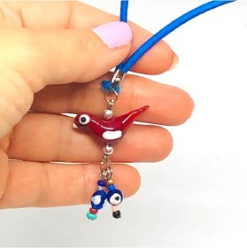 Resim Bordo Kuş Araba Nazarlık, Cam Aksesuar, Araba Nazar Süsü 